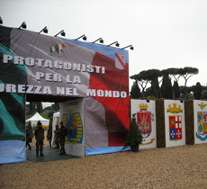 Allestimento stand Festa delle Forze Armate